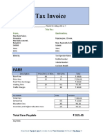 Ola Taxi Bill Format 04