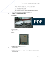 Experiment No. 3 Preparation of Disturbed Soil Sample For Test