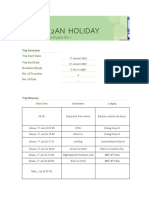 List Holiday Plan Thailand