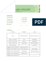 List Holiday Plan Family