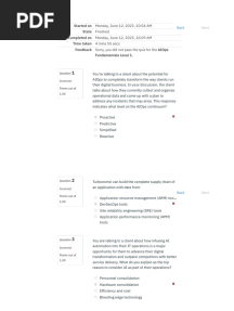 AIOps Fundamentals Level 1 Quiz - Attempt Review 1