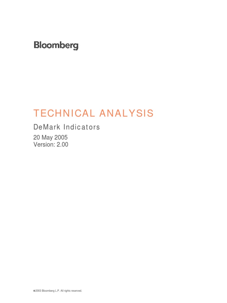 Bloomberg_Technical_Analysis DeMark Indicators PDF Market