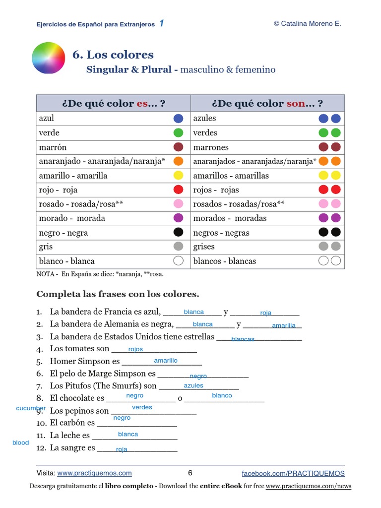 Colores en Español: Masculino y Femenino | PDF | Color | Los símbolos