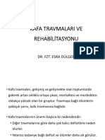 Kafa Travmalari Ve Rehabilitasyonu: Dr. Fzt. Esra Dülger