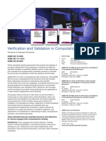 Verification and Validation in Computations: ASME V&V 10-2006 ASME V&V 10.1-2012 ASME V&V 20-2009