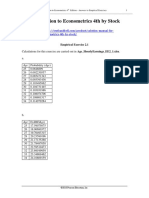 Solution Manual For Introduction To Econometrics 4th by Stock