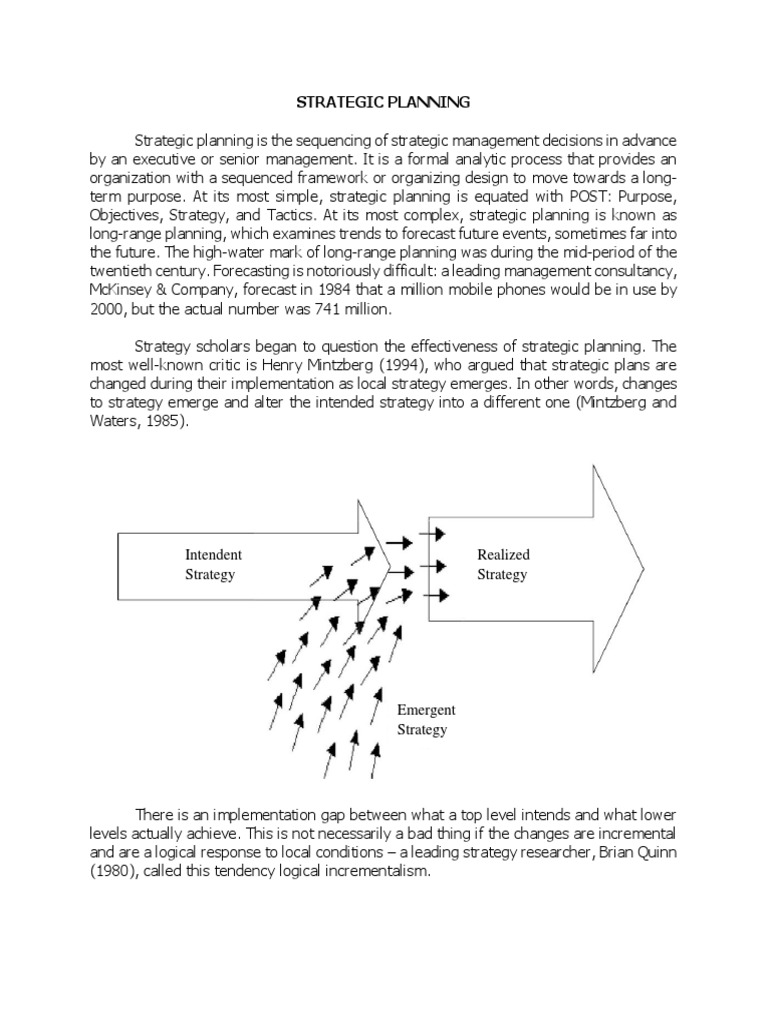 Strategic Planning Introduction | PDF