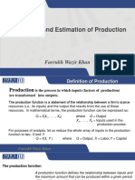 Chapter 6 - Theory and Estimation of Production - Farrukh Wazir Khan - Fall22
