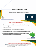 Republic Act 7394 Consumer Act