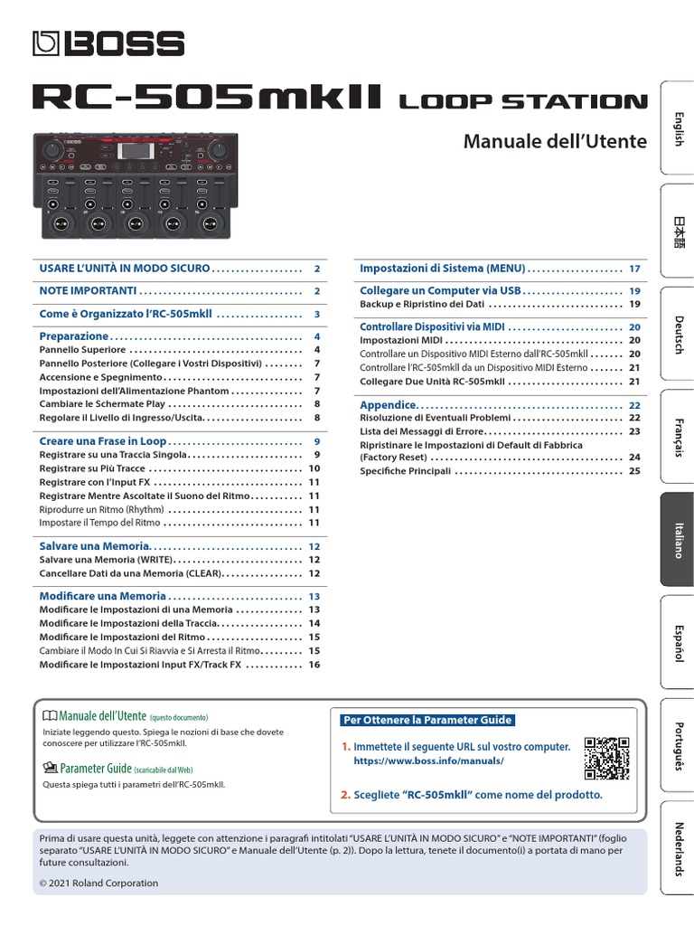 Manuale Boss | PDF
