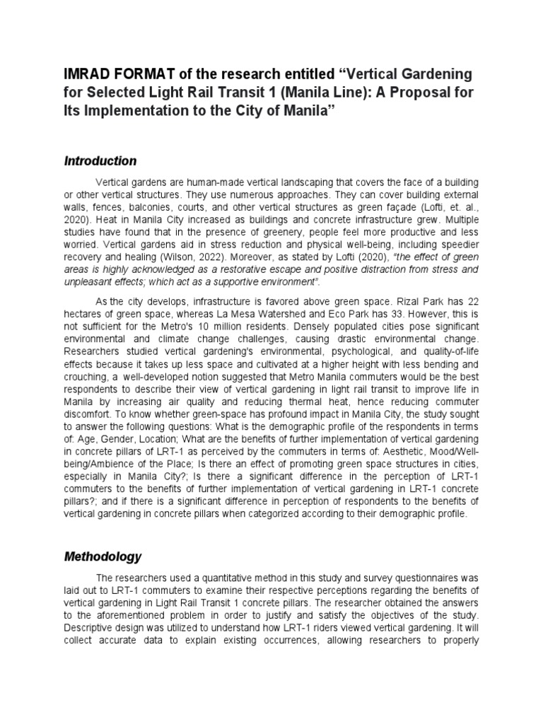 IMRAD Format Research | PDF | Science & Mathematics