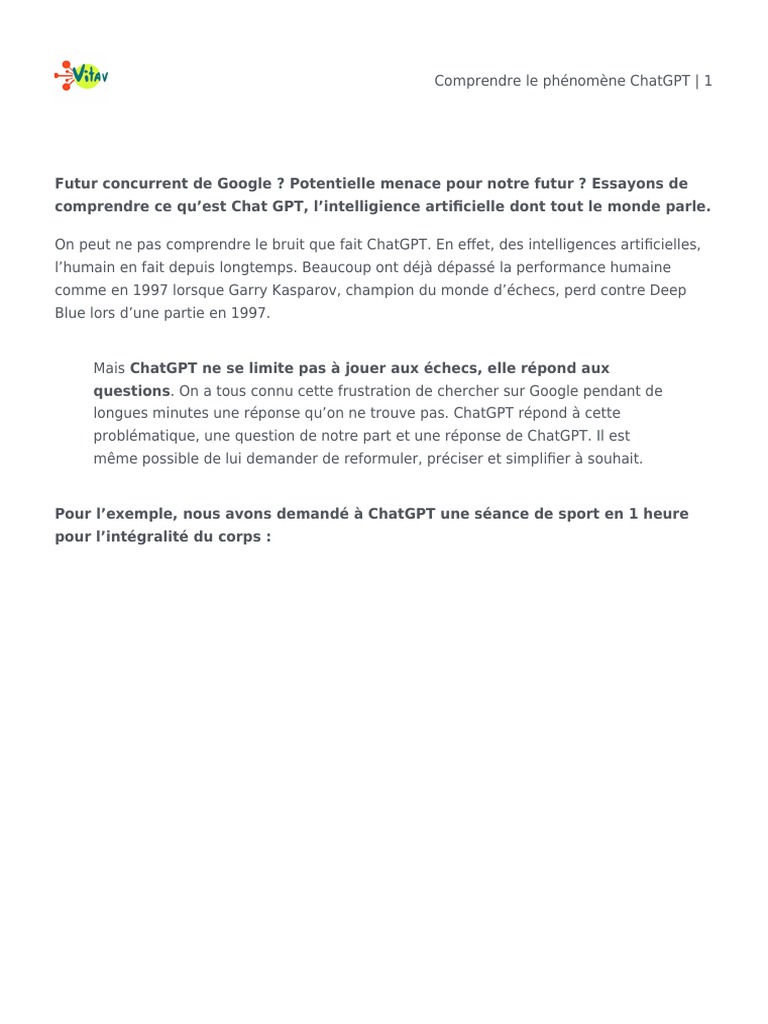 Comprendre ChatGPT et ses enjeux | PDF | Ordinateurs