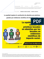 La equidad requiere la sustitución de edumitos por prácticas guiadas por evidencias científicas de impacto social _ FECYT