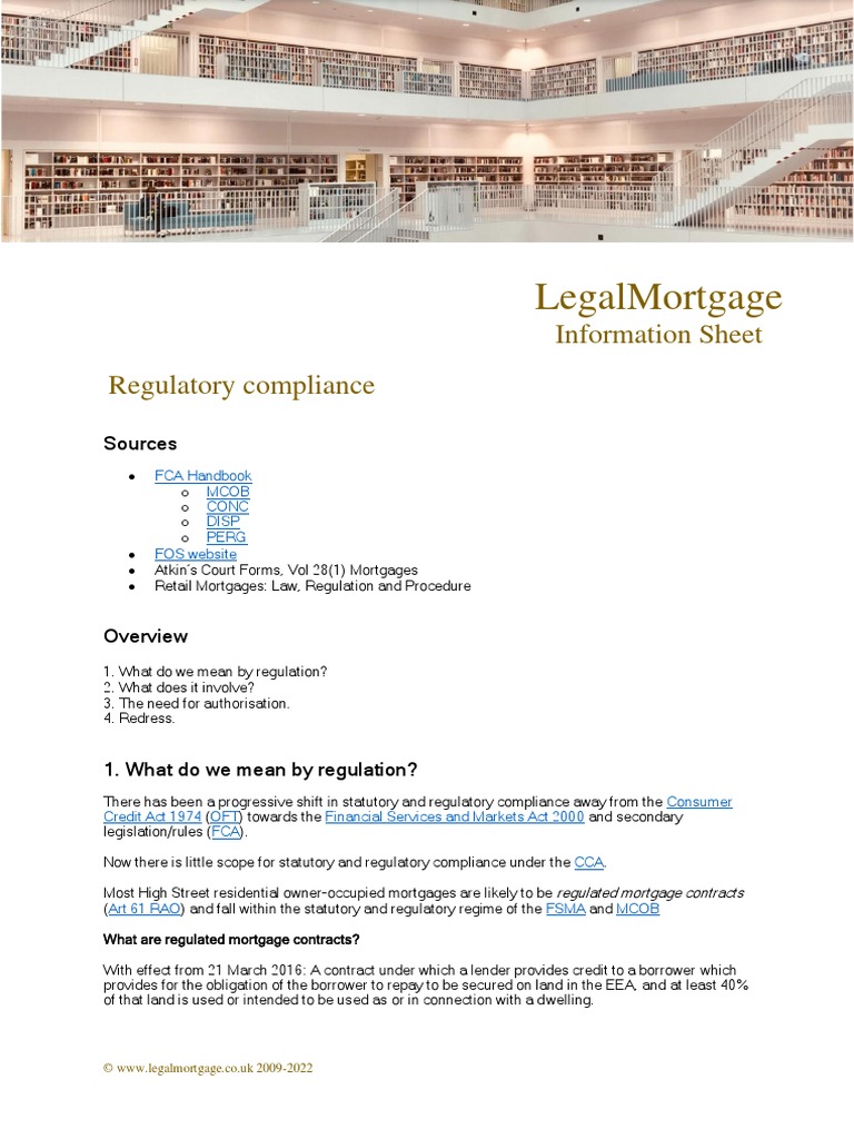 Regulatory Compliance PDF Mortgage Loan Loans
