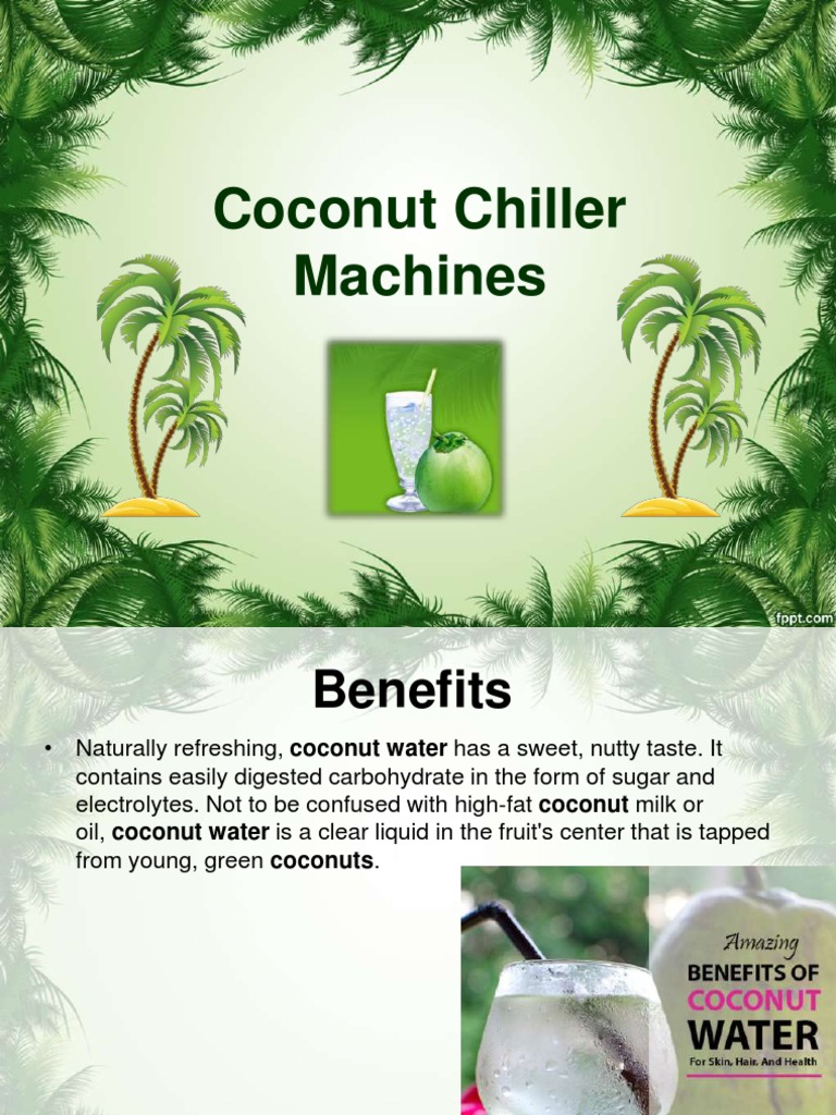 Coconut Chiller Machine PDF Coconut Milk Potassium