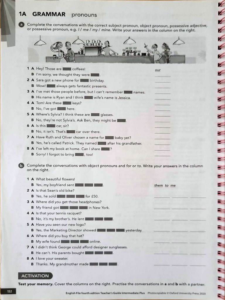 Pronouns Grammar Int Plus | PDF