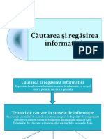 Cautarea Si Regasirea Informatiei