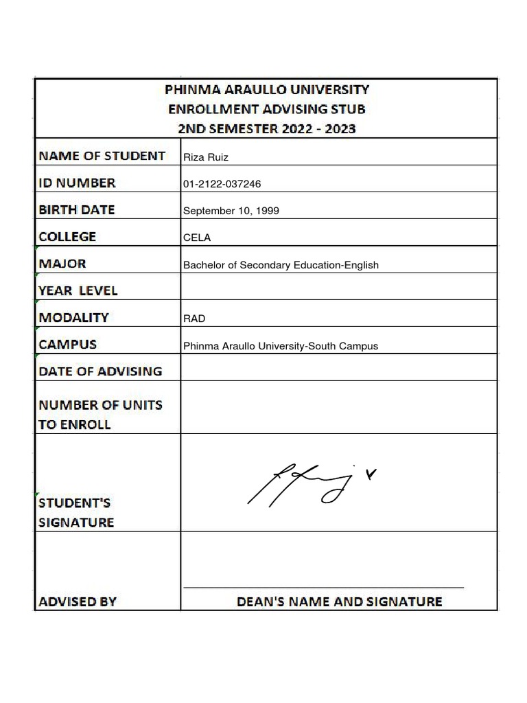 Digital-Enrollment-Advising-Slip | PDF