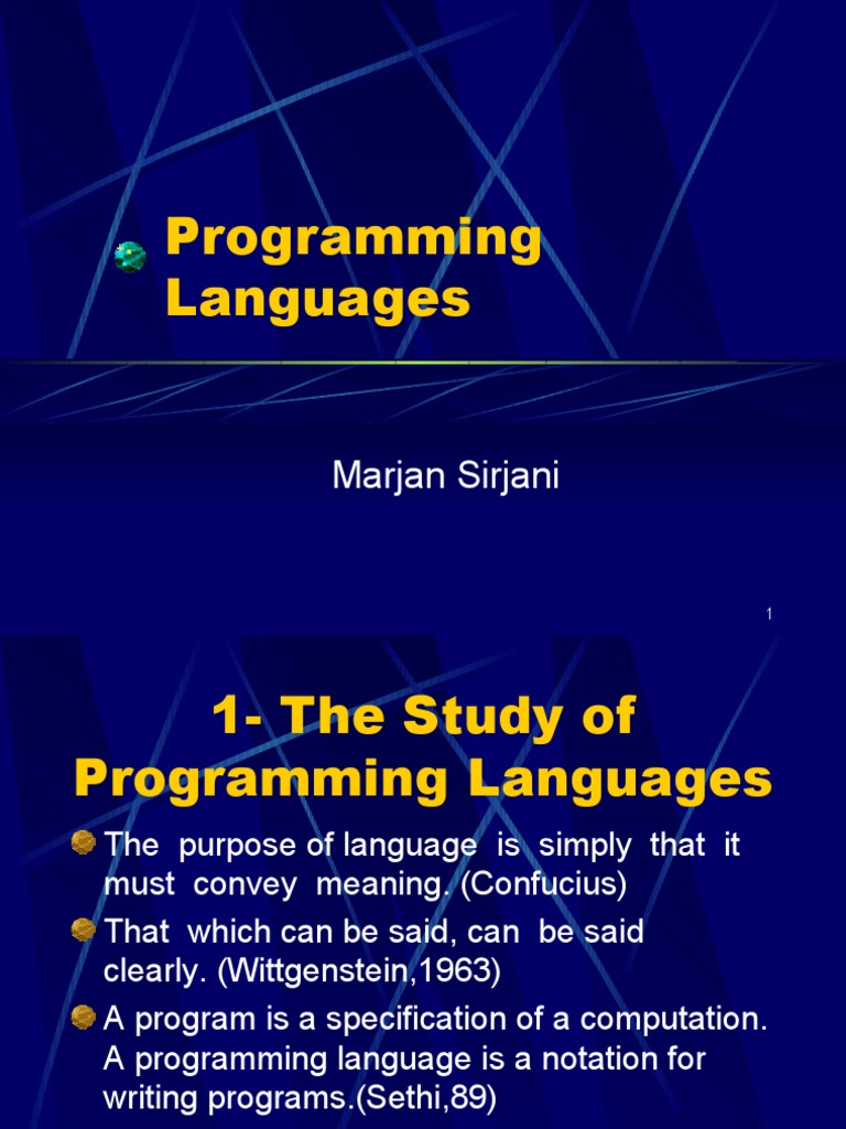 Pratt Chapter 1 | PDF | Computer Programming | Programming Language