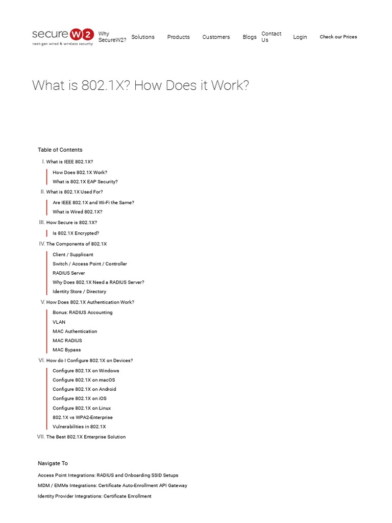 802.1X - How Does It Work | PDF