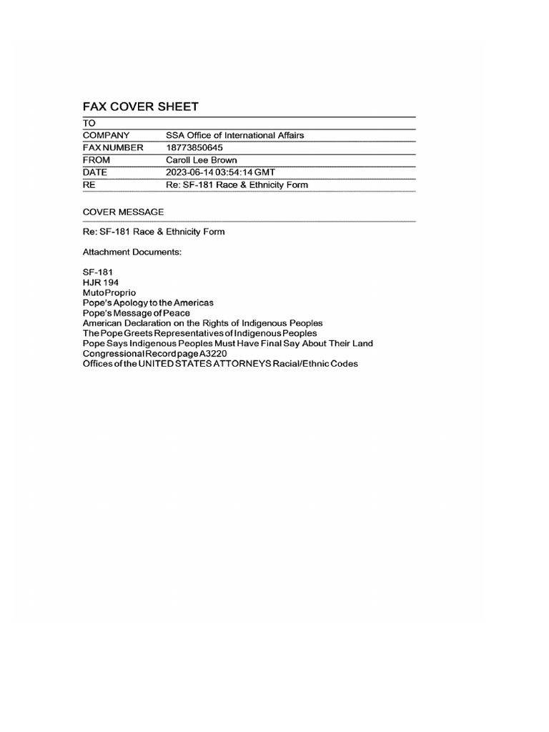 SF-181 Race & Ethnicity Codes Form | PDF | Fax | Computing