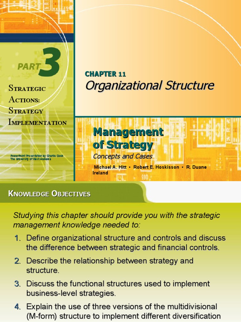 Hitt AISECh 11 | PDF | Strategic Management | Organizational Structure