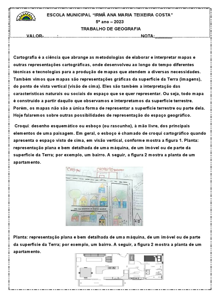 Trabalho de Geografia | PDF | Mapa | Geografia