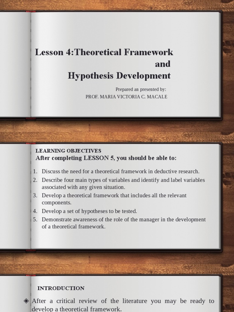 Lesson 4 Theoretical Framework and Hypothesis | PDF