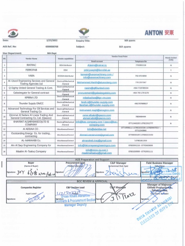 Signed Bidder List 6000000768 PDF