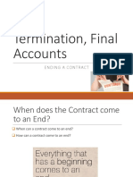 Final Accounts and Contract Termination 1 - 2021