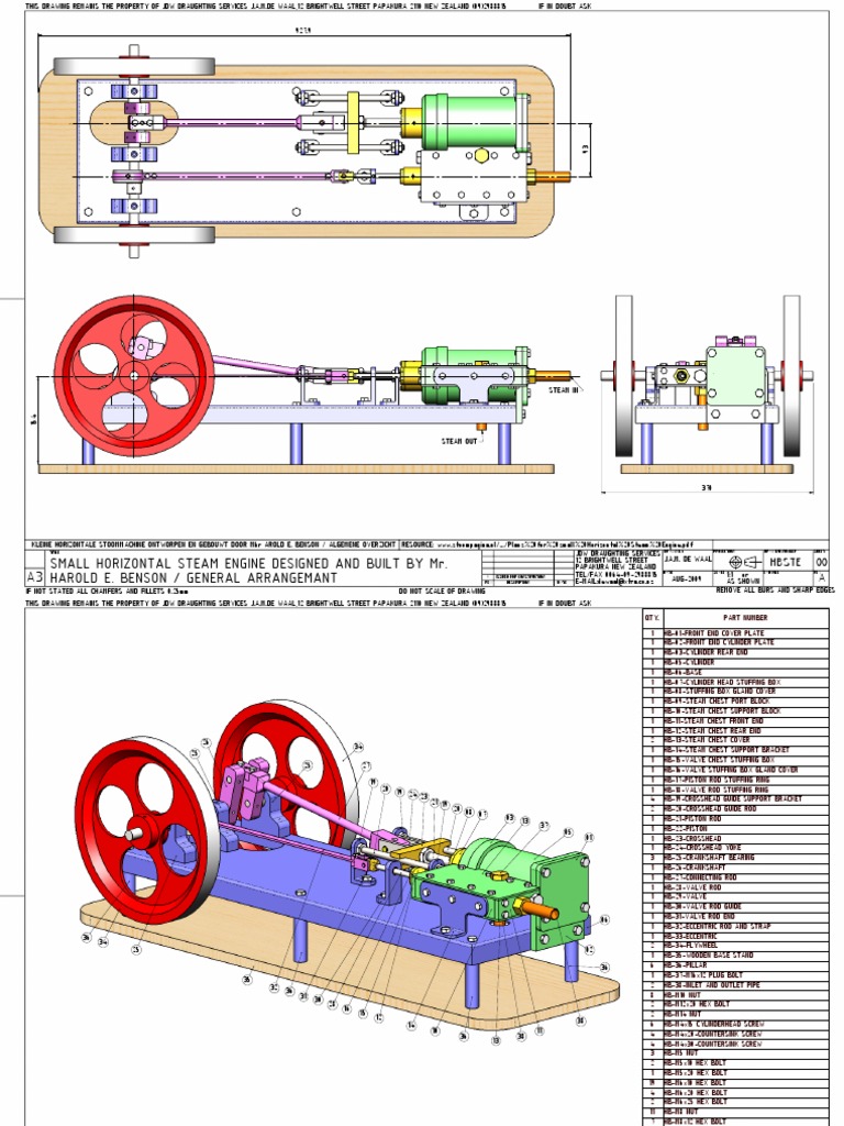 SMALL HORIZONTAL STEAM ENGINE DRAWING PDF Screw Engines