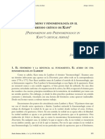 Fenomeno y Fenomenologia en El Periodo C