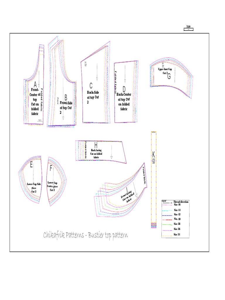 Bustier top pattern a 0 download free pdf clothing textiles