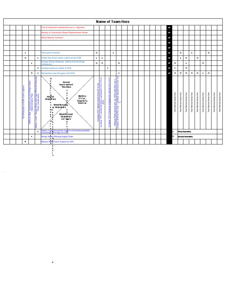 Hoshin Kanri X-Matrix Action Plan | PDF | Supply Chain Management ...