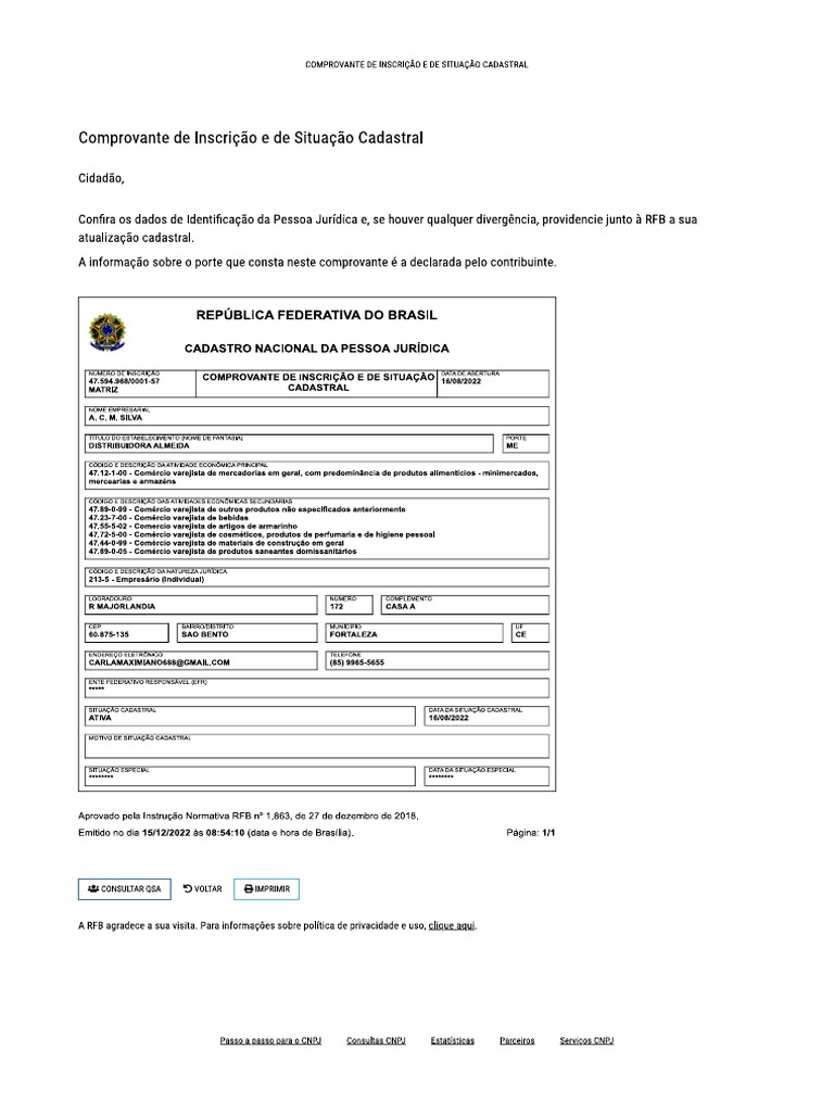 Image Result For Emisso De Comprovante De Inscrio E De Situao Cadastral