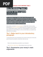 IELTS Writing TOPIC Conclusion