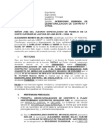 Demanda Laboral de Desnaturalizacion de Contrato - Salas Chavez Alejandro