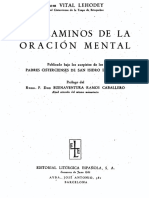 Los Caminos de La Oración Mental - Dom Vital Lehodey