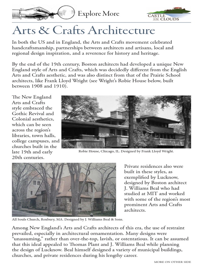 New England Arts & Crafts Architecture | PDF | Art