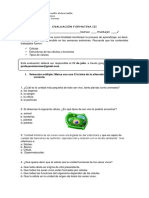 8º Evaluacion Formativa III Ciencias