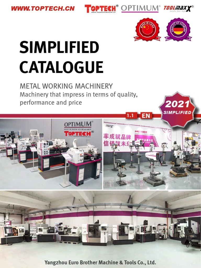 Toptech Machinery Catalogue 2021 | PDF | Numerical Control | Metalworking