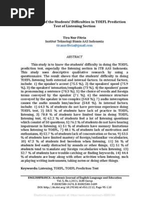 jurnal listening section