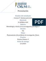 Problema de Investigacion Psicológica