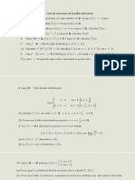 Lista de Exercícios de Funções Deriváveis