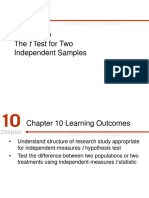 T Test For Independent Samples