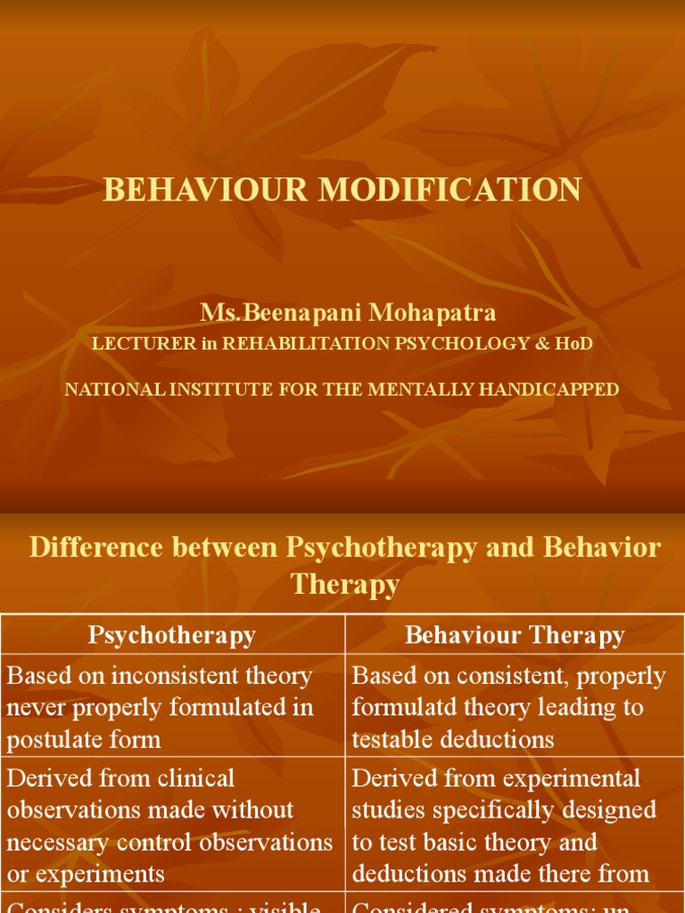 Behaviour modification ms beenapani mohapatra pdf