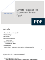 Climate Risks and The Economy of Roman E