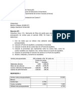 Costos II Evaluación Punto de Equilibrio