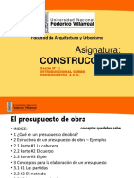 MyP II PRESUPUESTO DE OBRA - VERA