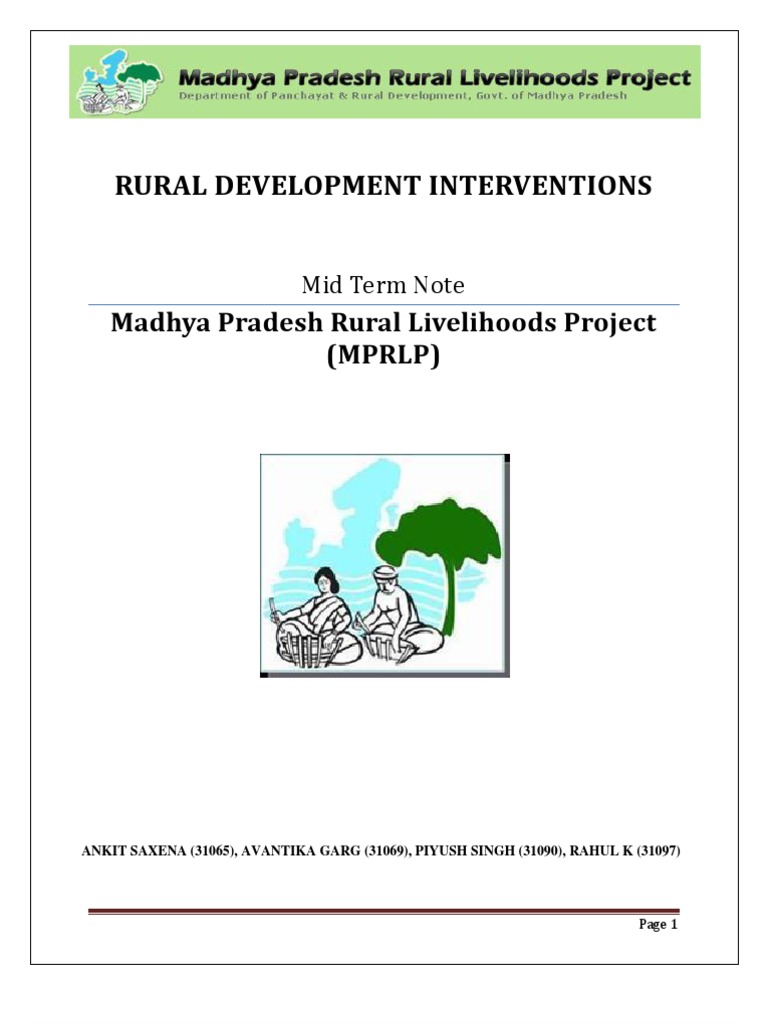 Rural Development Interventions: Madhya Pradesh Rural Livelihoods ...
